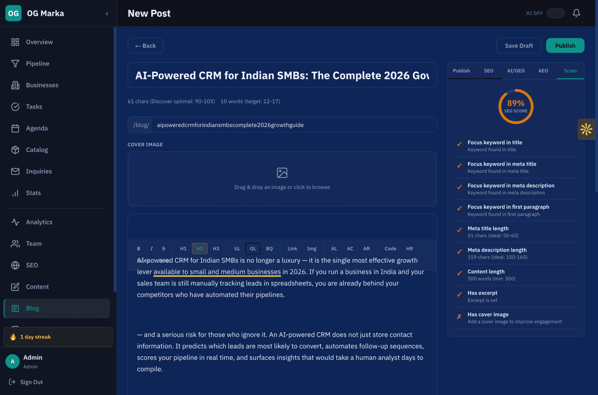 AI-Powered CRM for Indian SMBs: The Complete 2026 Growth Guide