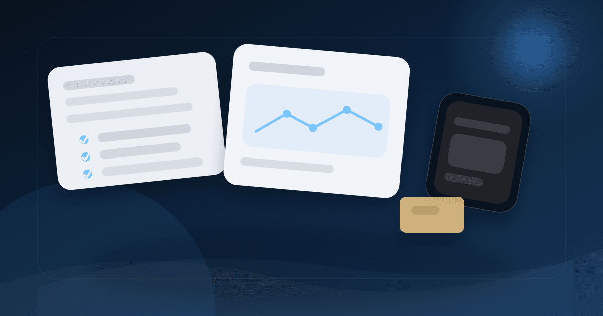 Editorial visual of ecommerce product data, comparison cards, and structured merchandising signals