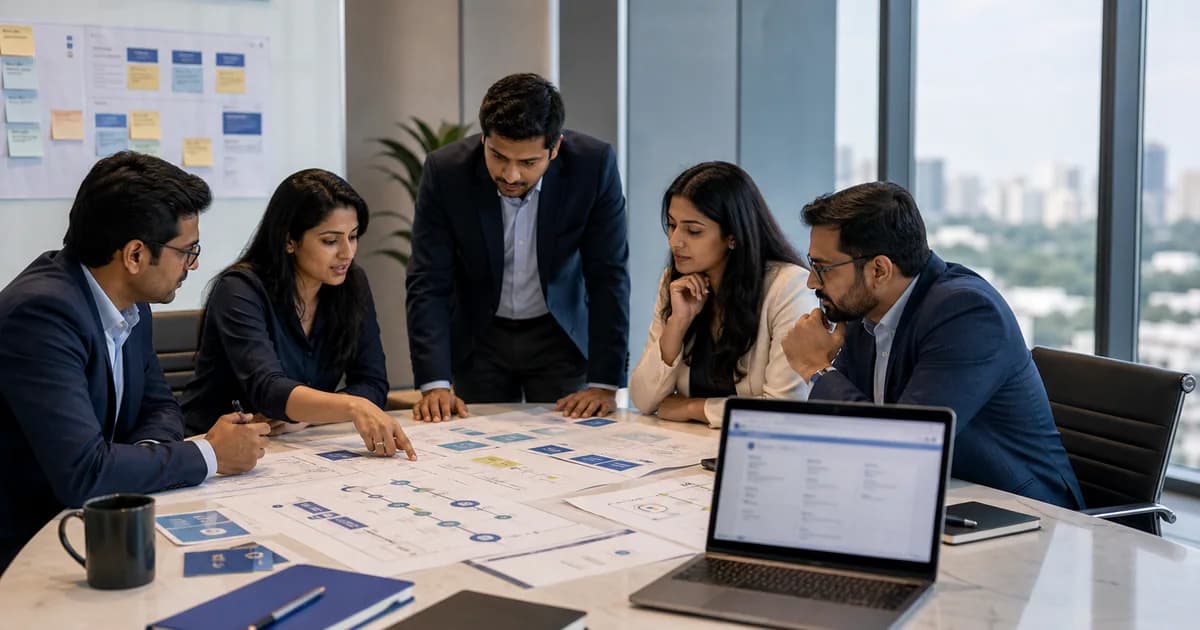 Revenue and service leaders reviewing a CRM release roadmap and workflow plan